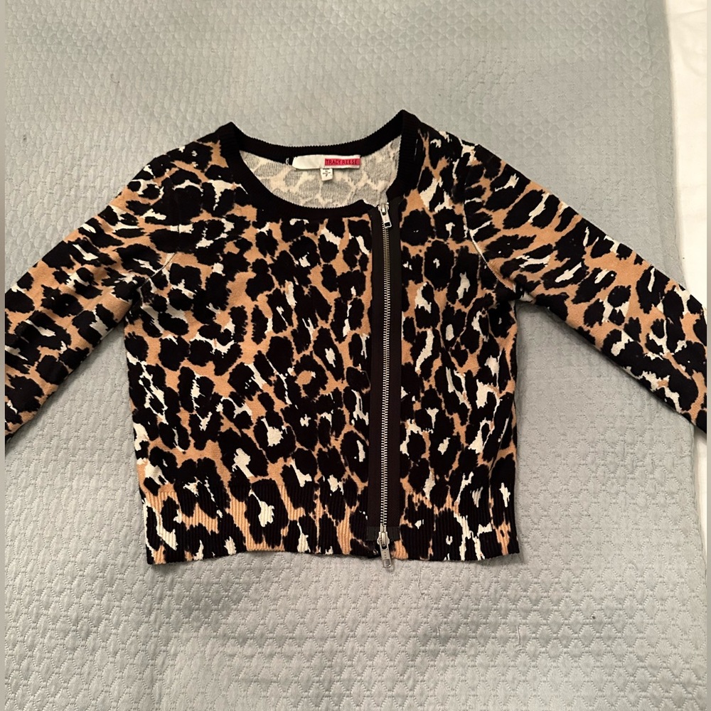 Tracy Reese side zip cardigan top